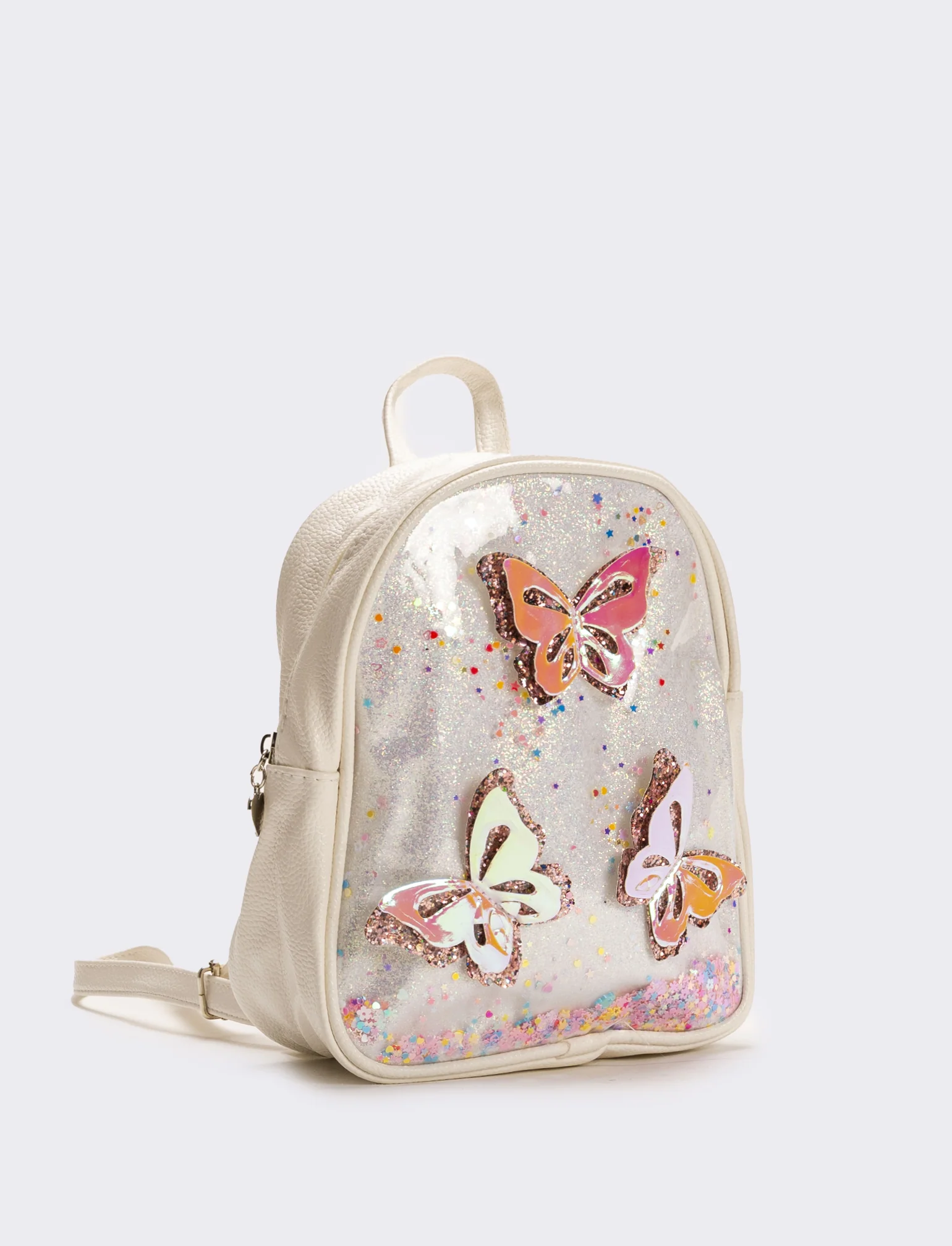 Zaino bambina con farfalle - Bianco - Image 2