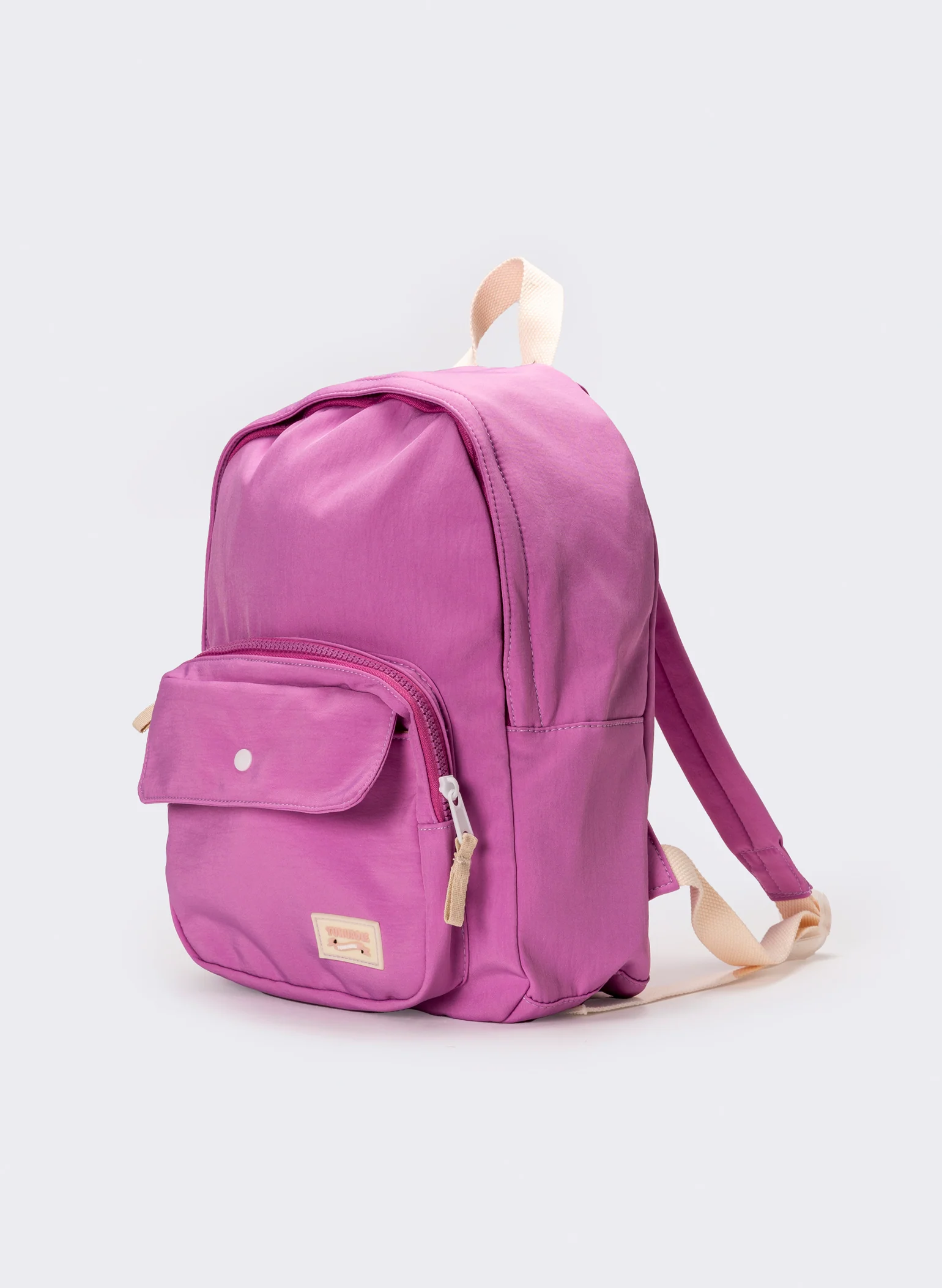 Zaino donna stampa fiori in nylon - Fuxia - Image 2