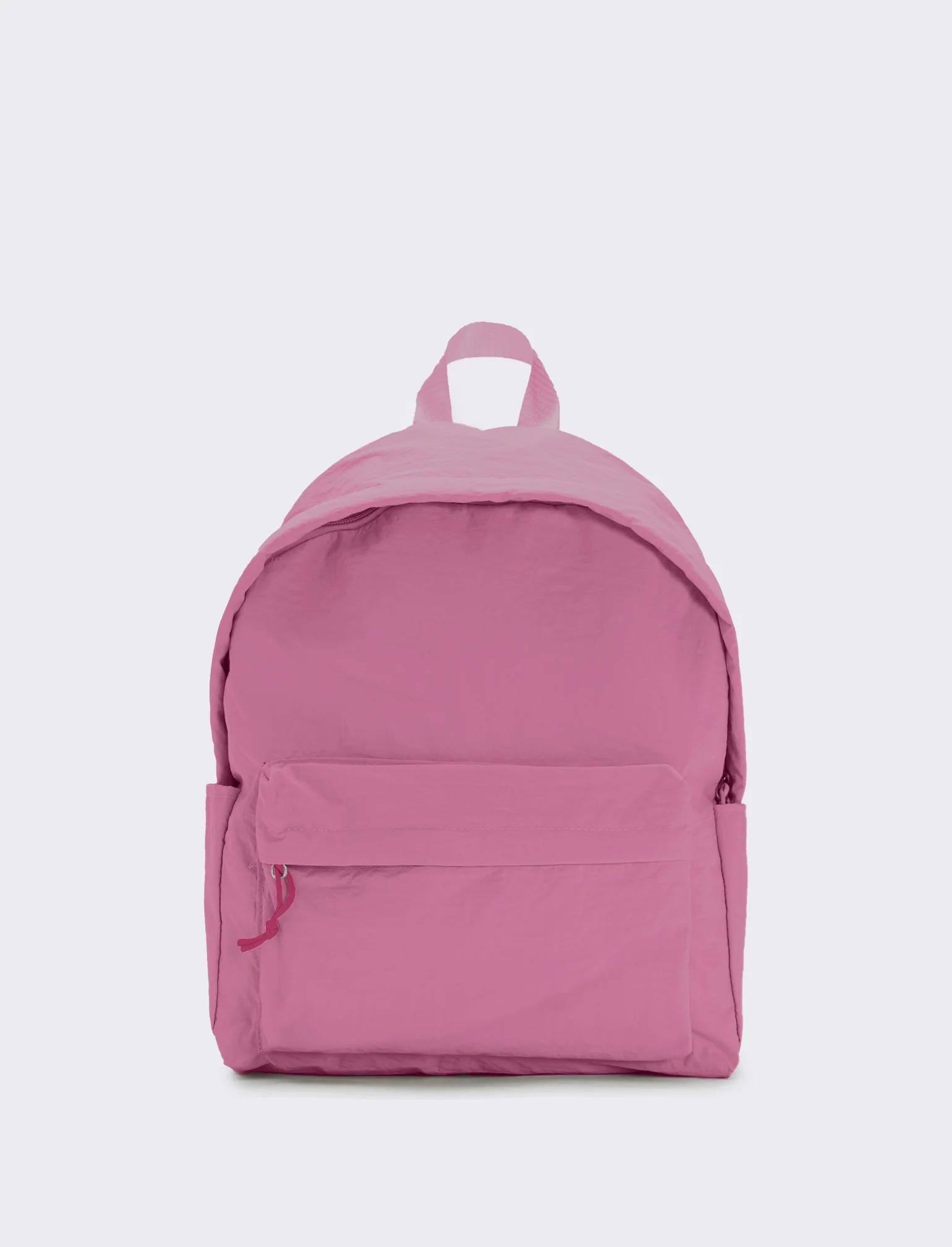 Zaino nylon con tasca frontale - Fuxia