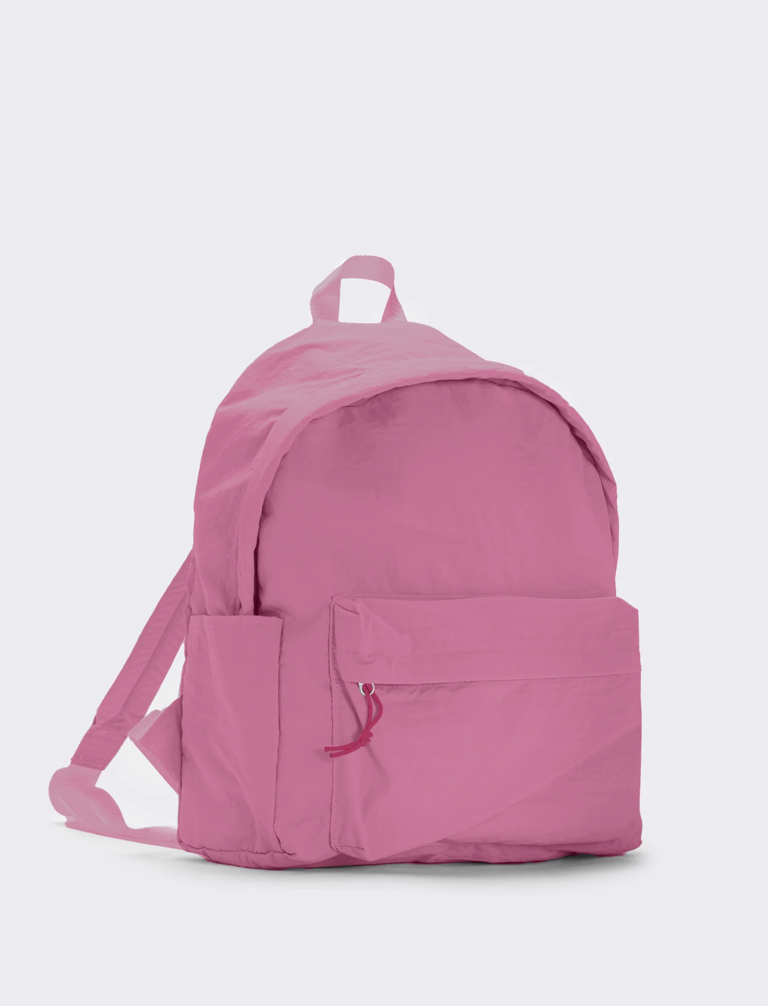 Zaino nylon con tasca frontale - Fuxia - Image 2