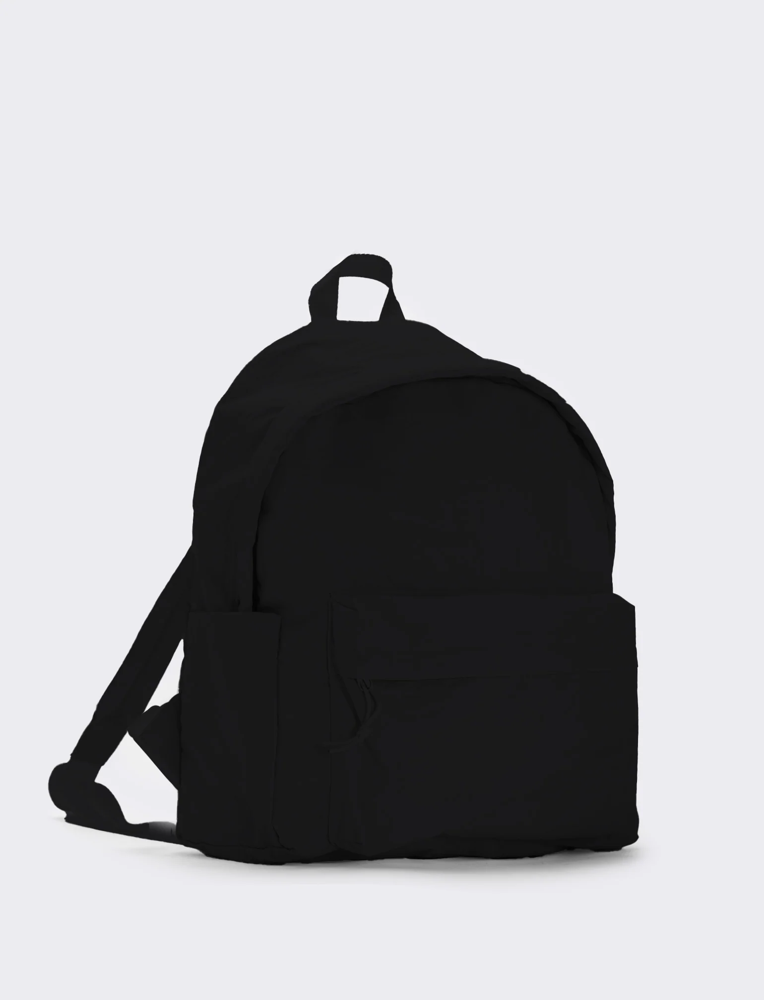Zaino nylon con tasca frontale - Nero - Image 2
