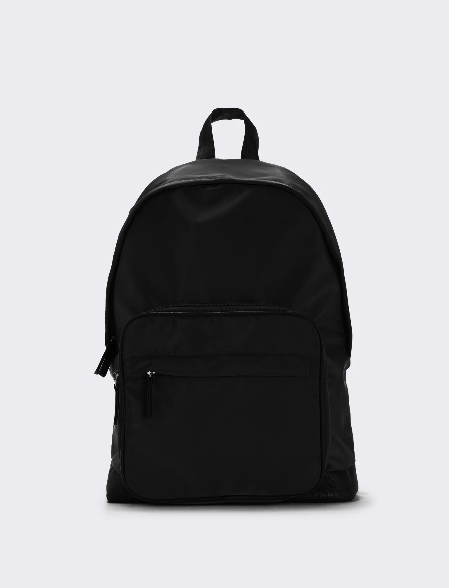 Zaino nylon tre tasche versatile e pratico - Nero