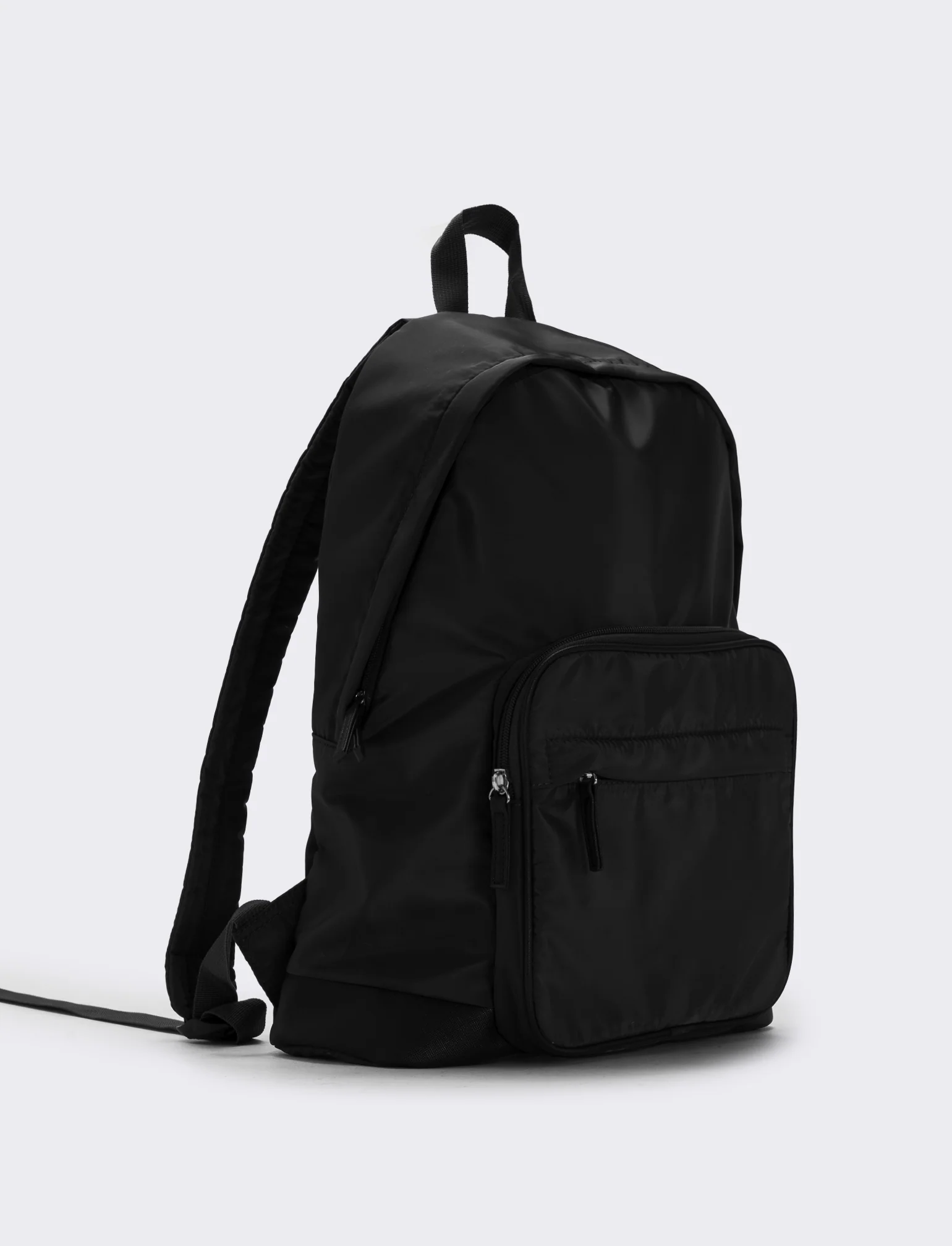 Zaino nylon tre tasche versatile e pratico - Nero - Image 2
