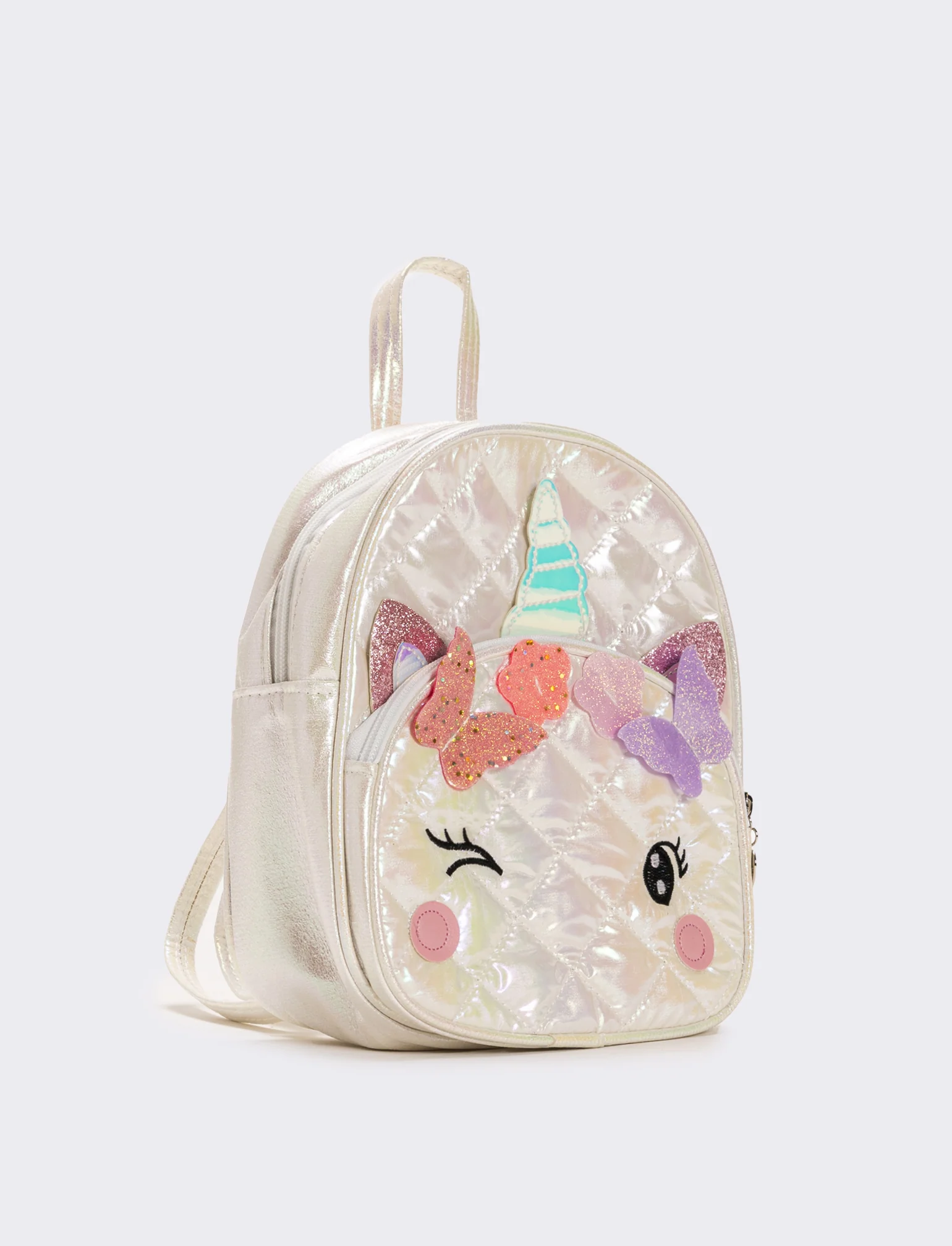Zaino trapuntato con unicorno - Bianco - Image 2