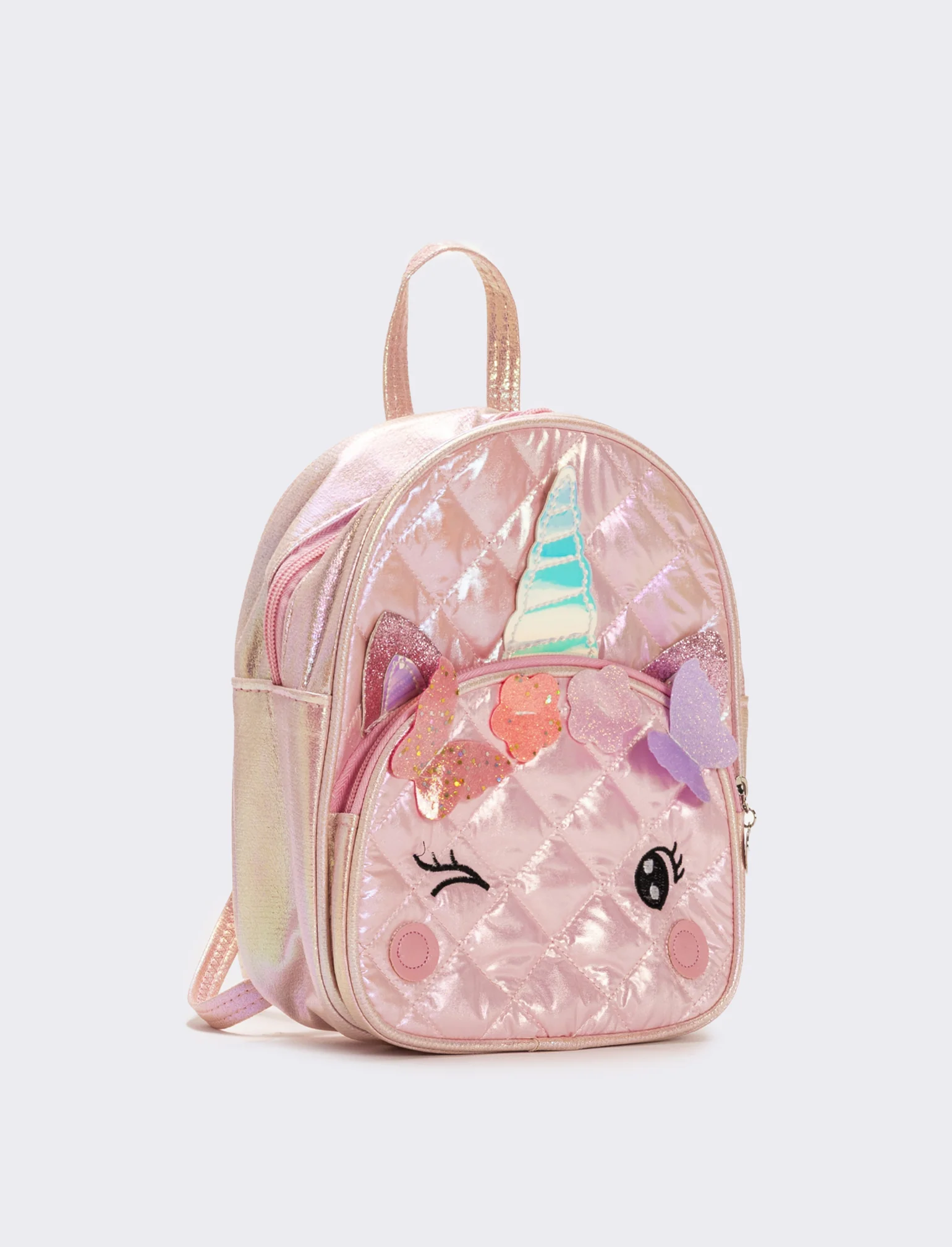 Zaino trapuntato con unicorno - Rosa - Image 2