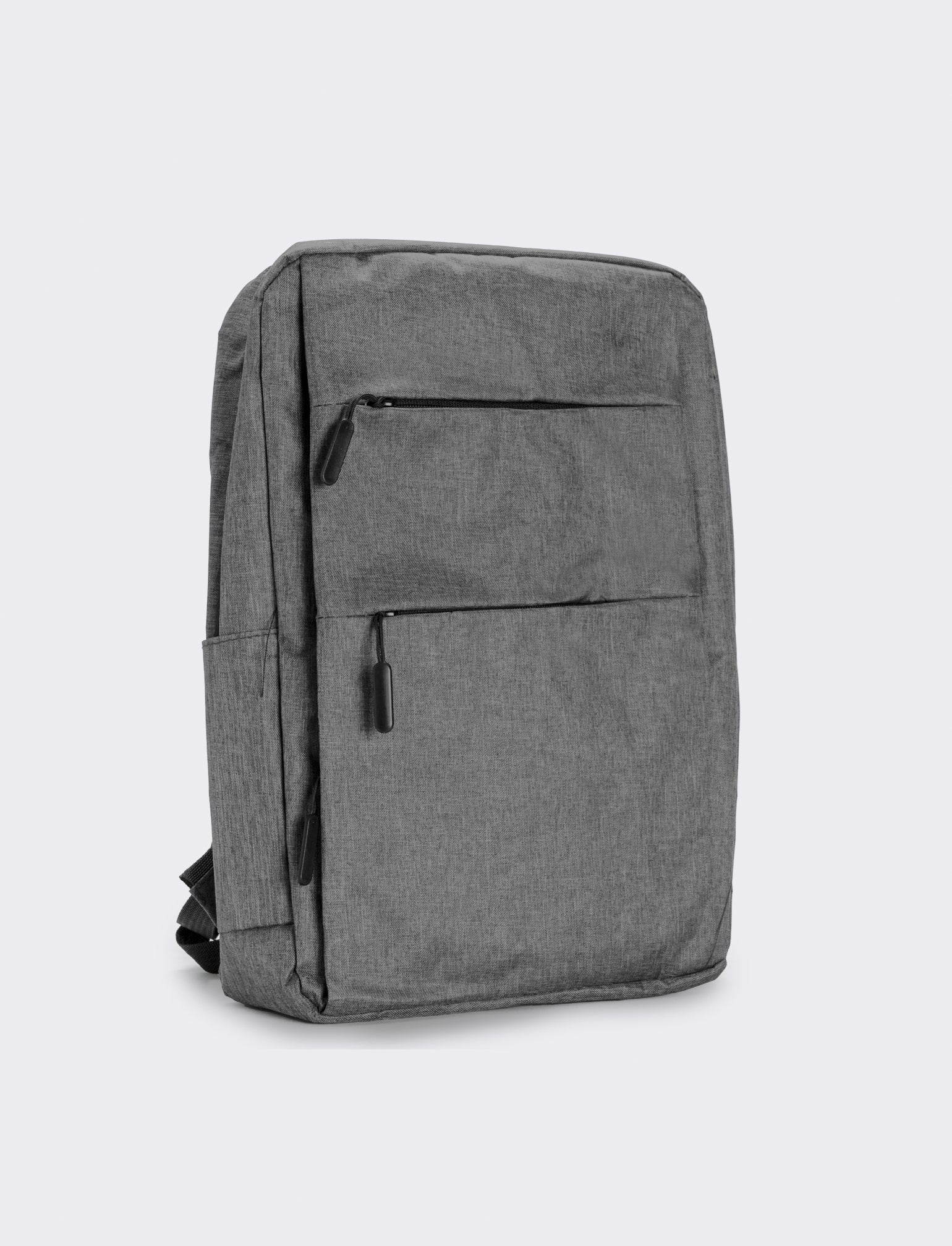 Zaino uomo basic in nylon con zip - Grigio - Image 2