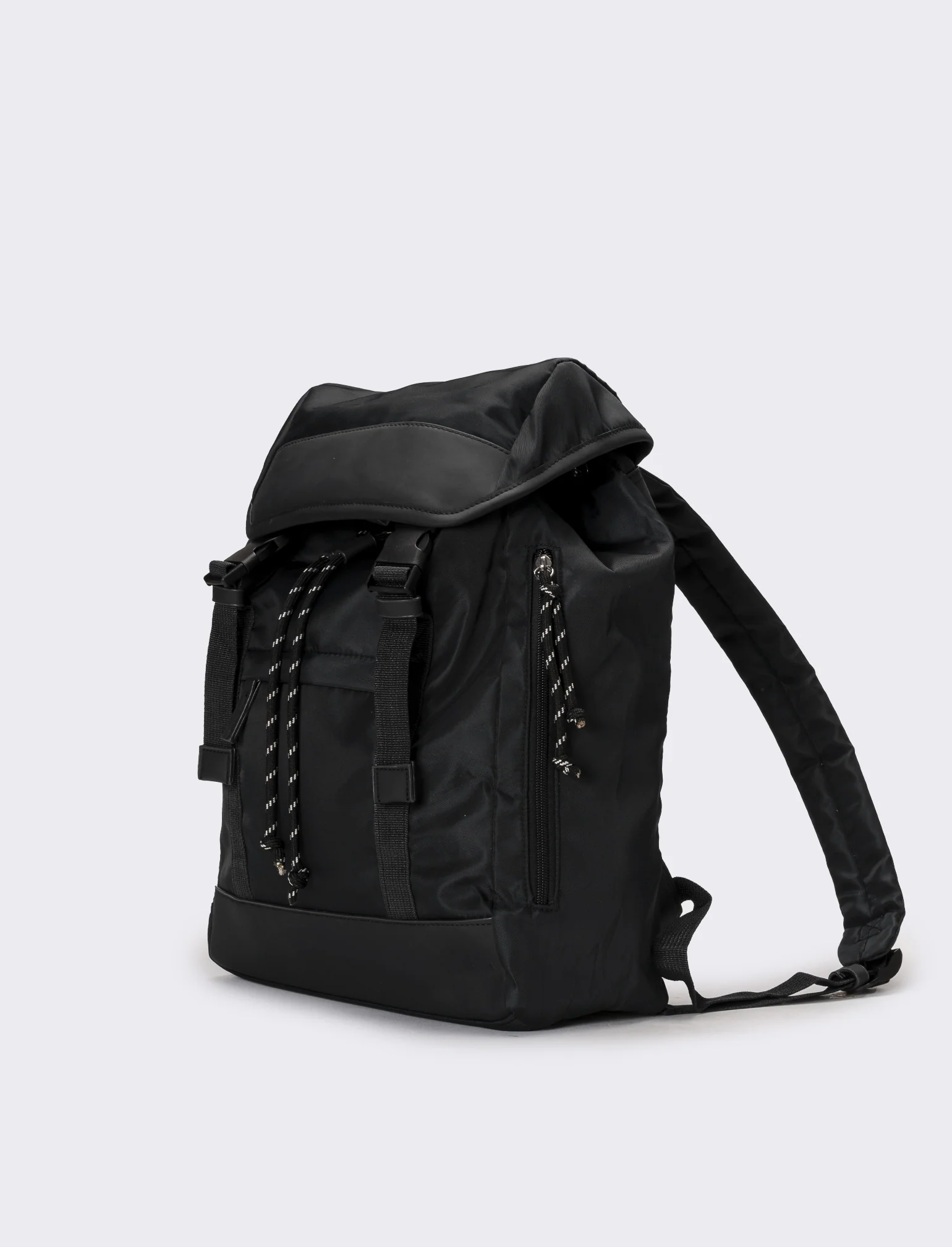 Zaino uomo con tasche e tiranti - Nero - Image 2